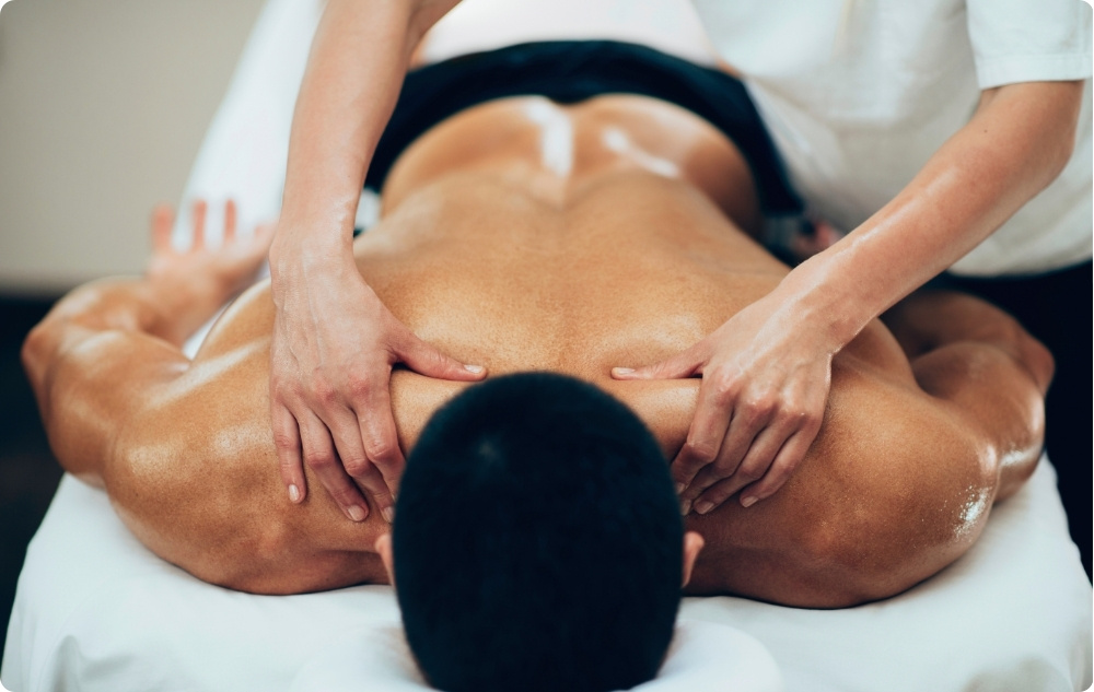 Comme huile de massage pour les douleurs et tensions musculaires